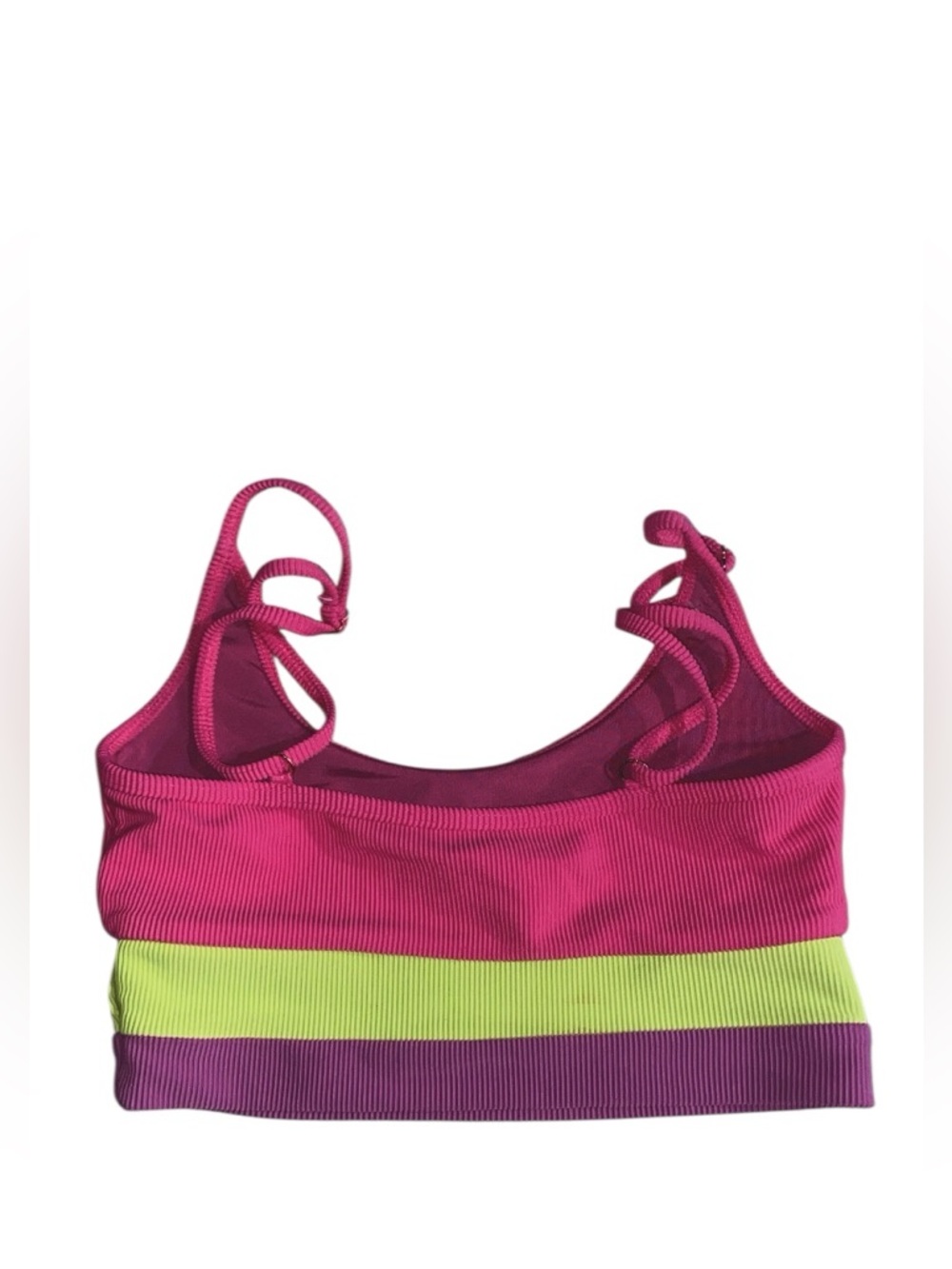 Beach Riot Eva Colorblock Bikini Top size S - Picture 3 of 5